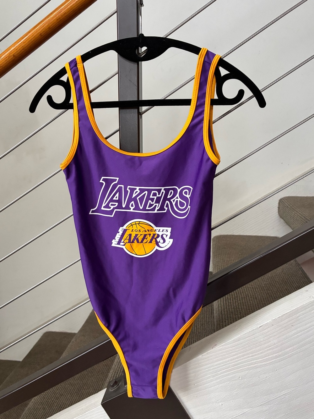 NBA Purple Jersey with Yellow Trim - Official Tag